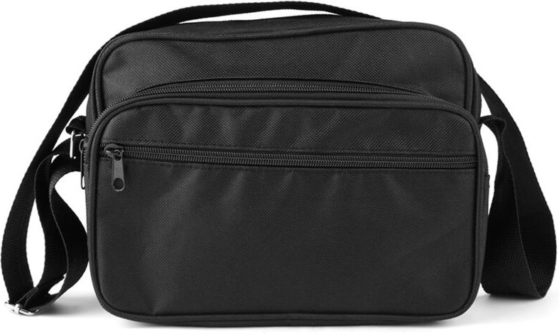 Multifunktionale Werkzeugtasche aus Polyester mit Schultergurt und Aufbewahrungstasche für Zubehör und Kleinteile.