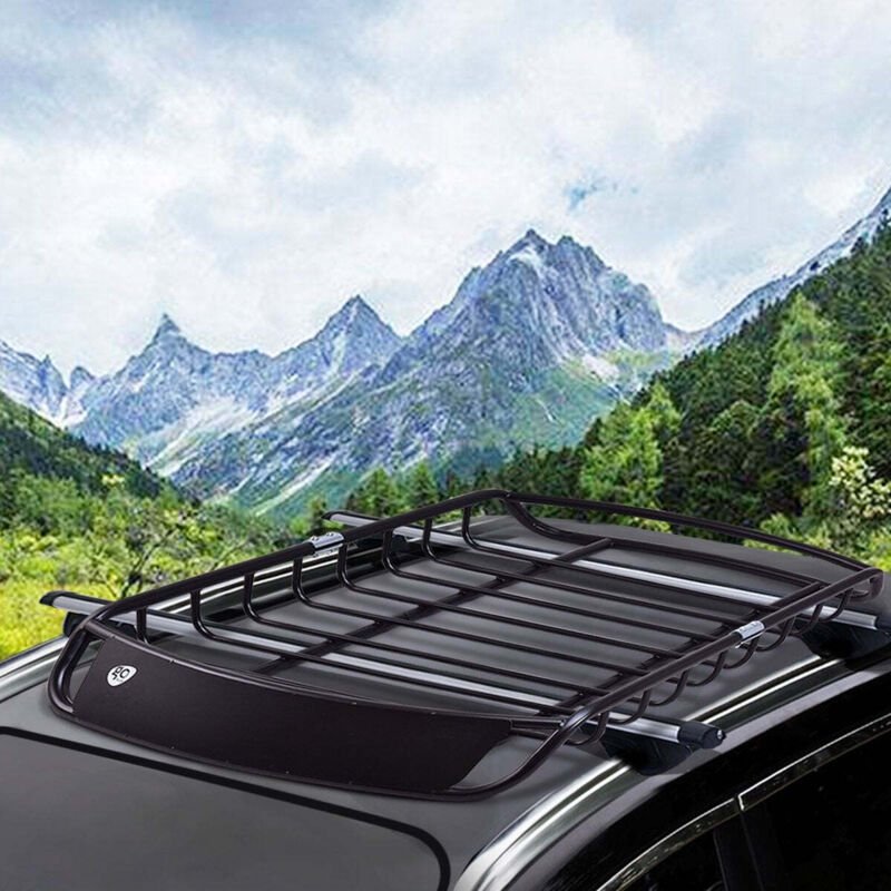 Dachkorb universal aerodynamisches design auto dachgepacktrager 120 x 98 x 17 cm schwarz 883