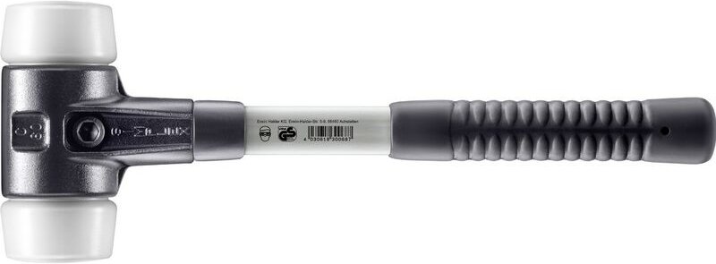 Simplex Schonhammer ø 60 mm Superplastik mit verstärkem Tempergussgehäuse und Fiberglasstiel - Halder
