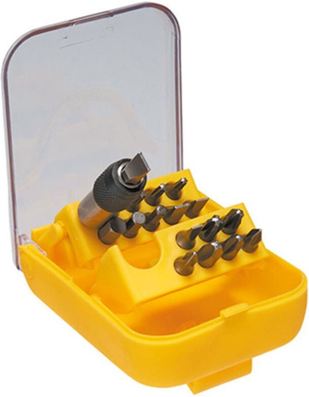 Satz mit 18 Schraubendreherbits mit Adapter 39d363 Topex