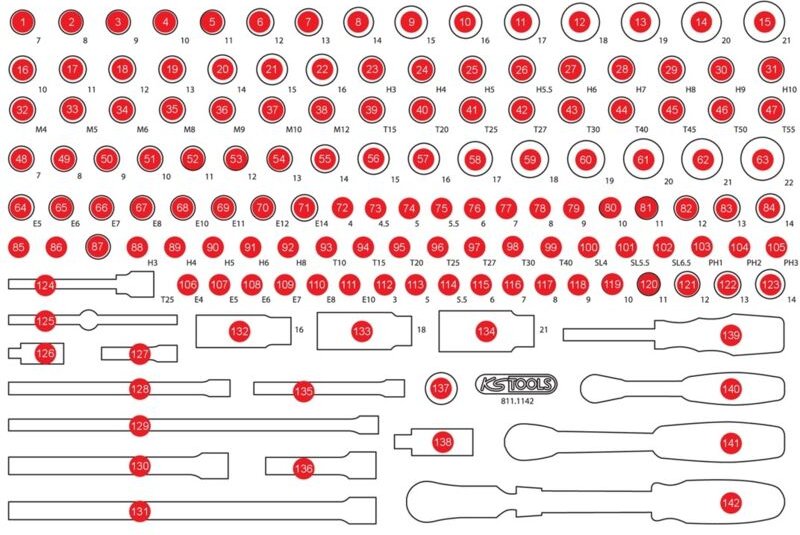 Ks Tools Leere Schaumstoffeinlage zu 811.1142