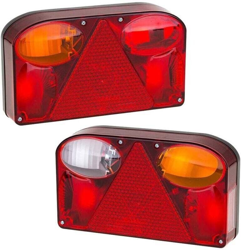 Paar rechte und linke Anhängerleuchten für Traktoren