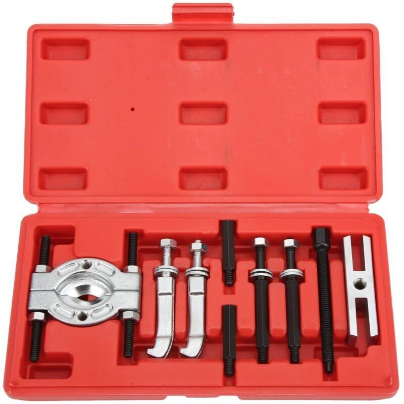 Kit Extracteur Séparateur Roulement Portable 9 Pièces Outil Démontage Métal