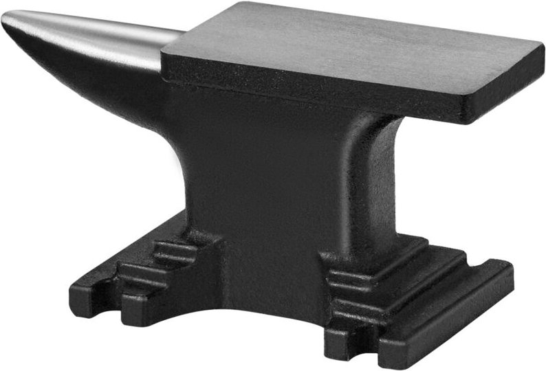 Mophorn - Einzelhornamboss, 8,8 Pfund schwerer Amboss aus Gussstahl,robuster Schmiedeamboss aus rundem Horn mit hoher Hä...