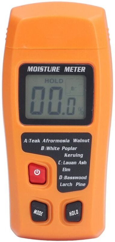 Feuchtigkeitsmessgerät, Hochpräzises Holzfeuchtemessgerät mit 4 Modi, Feuchtigkeitsdetektor, hintergrundbeleuchtetem LCD...