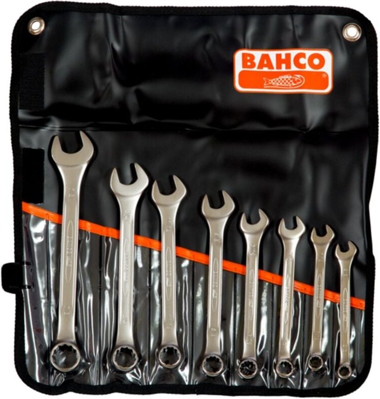 Satz Ring-Maulschlüssel, Zoll - 8 -tlg., in Kunststofftasche, 3/8-7/8 - Bahco