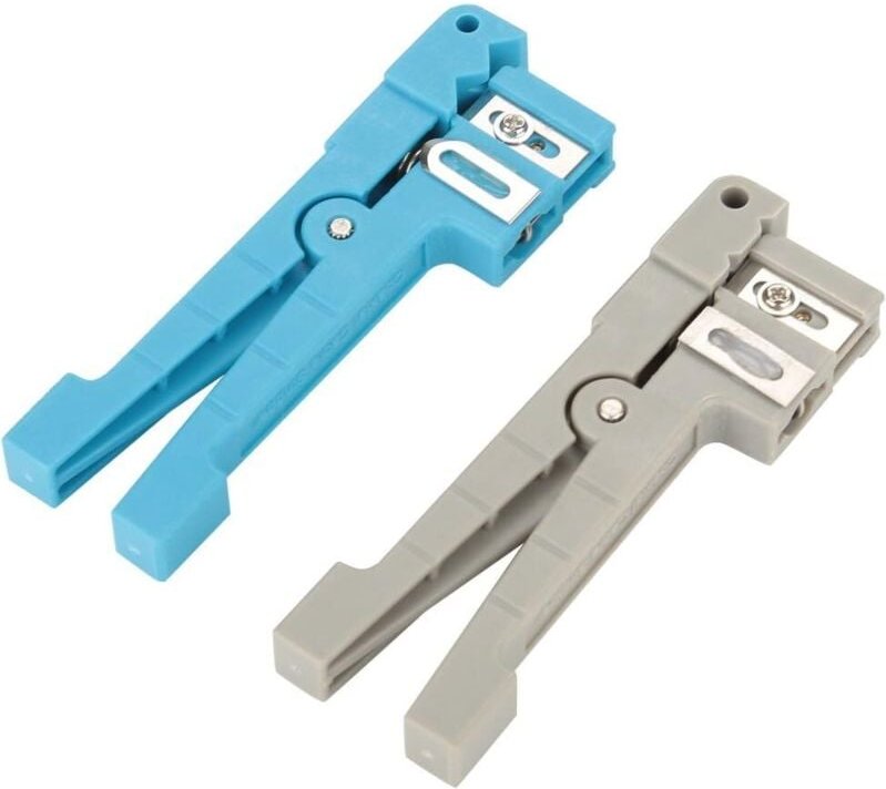Thumbnail - LWL-Sleeving Stripper Koaxialkabel Stripping Cutter Tool (45-162 + 45-163) Blau + Grau