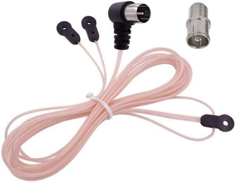 FM-Zimmerantenne, Y-förmige Dipolantenne, 75 Ohm, Stecker, Koaxialkabel, FM-Radioantenne für AV-Stereo-Receiver, Heimkin...