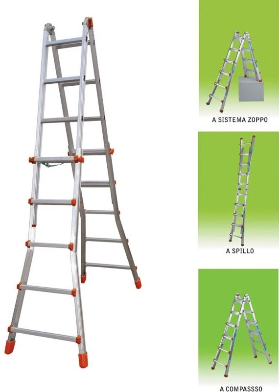 Mehrzweck-Aluminiumleiter Gr. 5 + 5 Mt. 5,20