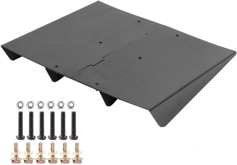 Yosoo Heckstoßstangendiffusor, 22 x 21 Zoll (56 x 53 cm) ABS-Heckstoßstangendiffusor mit 4 Lamellen, Spoilerschutz, univ...