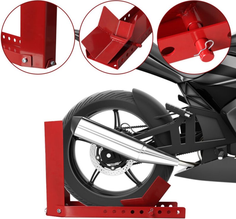 Hengda - swanew Motorradständer Montageständer Motorradheber hinten Montagehilfe vorn Wippe Transportständer Vorderrad M...