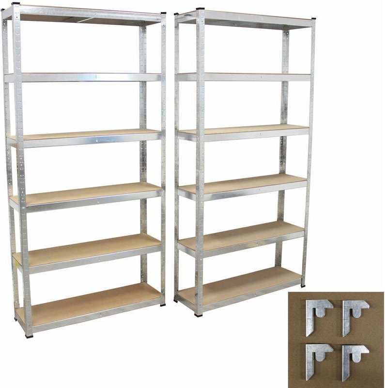 2x Schwerlastregal Steckregal 200x100x30 Archivregal Schwerlastregal Lagerregal Kellerregal Metallregal Regal Garagenreg...