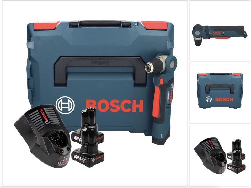 Gwb 12V-10 Akku Winkelbohrmaschine 12 v + 2x Akku 6,0 Ah + Ladegerät + L-Boxx - Bosch Professional
