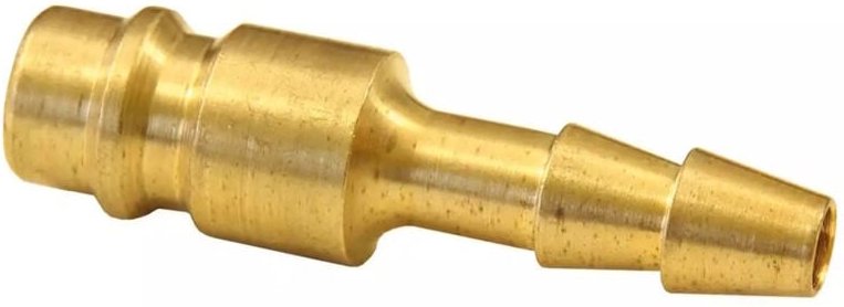 Euro Druckluft-Stecktülle Nippel aus Messing für 6mm Druckluftschlauch - Elmag