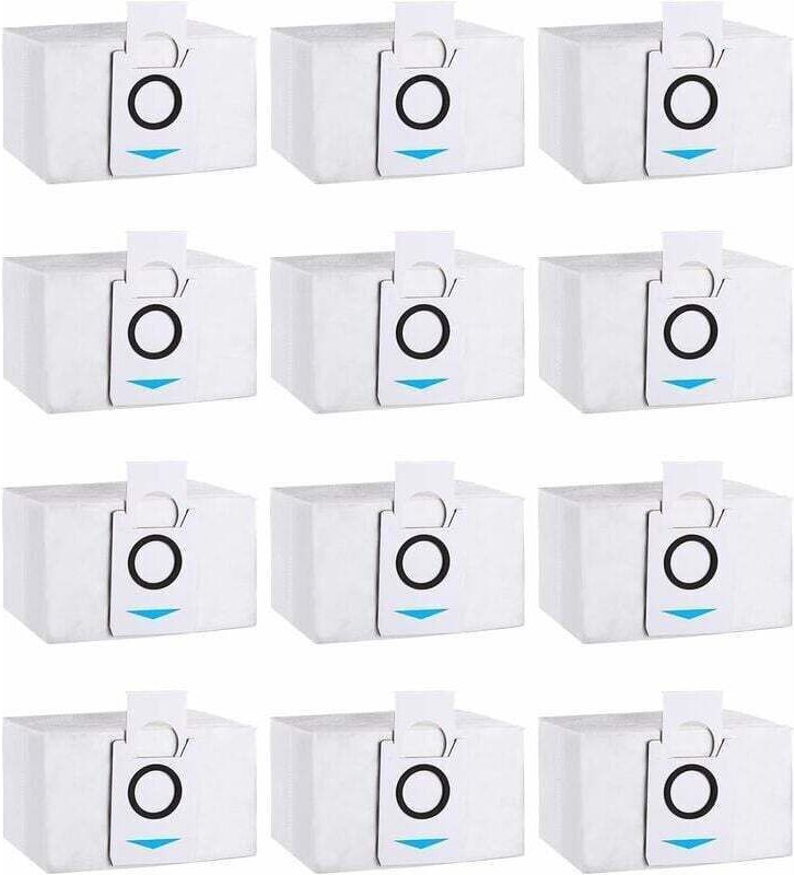 12er-Pack Staubsaugerbeutel, Zubehör kompatibel mit Ecovacs Deebot X1 Omni, X1 e Omni, X1 TURBO, T20 Omni, Ersatz-Staubb...