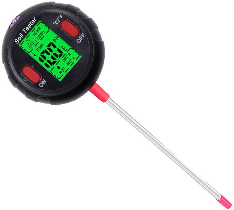 5-in-1-Digital-Bodentester – pH-Meter, Sonnenlicht, Temperatur, Feuchtigkeitsmesser für die Rasenpflege