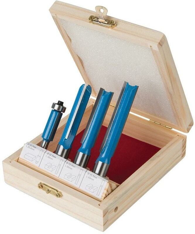 Küchenbau-Fräser, 4-tlg. Satz 1/2 Zoll / 1/4 Zoll