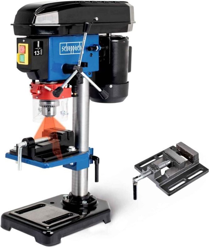 Scheppach - Tischbohrmaschine DP16VLS Standbohrmaschine Säulenbohrmaschine Bohrfutter 1,5-13mm 50mm Bohrhub 500W Leistun...