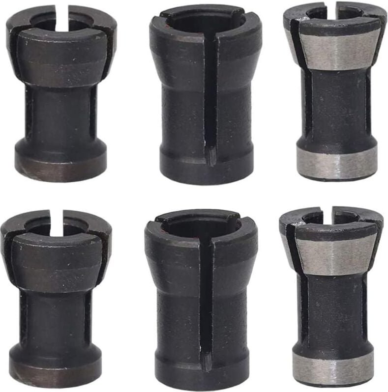 6 Stück HSS-Spannfutterkopf-Fräser-Spannzangenkopf-Adapter-Konverter für Bohrer, Graviermaschine für Trimmer, elektrisch...