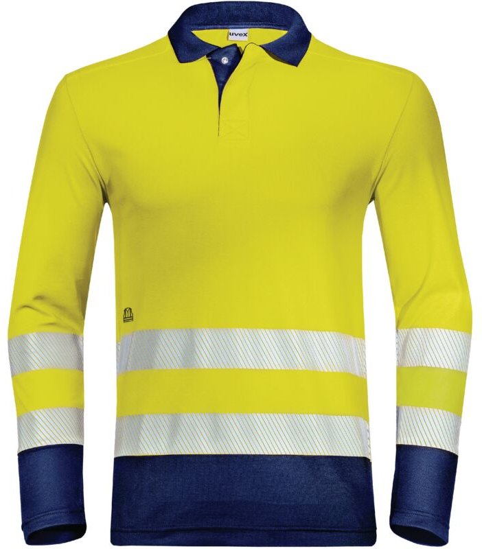 Uvex Suxxeed Construction Herren-Arbeitsshirt - Gelbe Männer-Langarm-Poloshirt: M