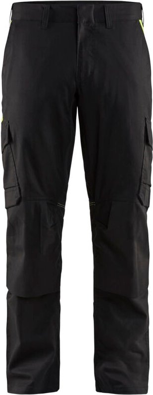 Arbeitshose mit Kniepolstertaschen, dehnbar 2D 1448 - Schwarz/Gelb M - FR(44) - SE(C50) - Normen