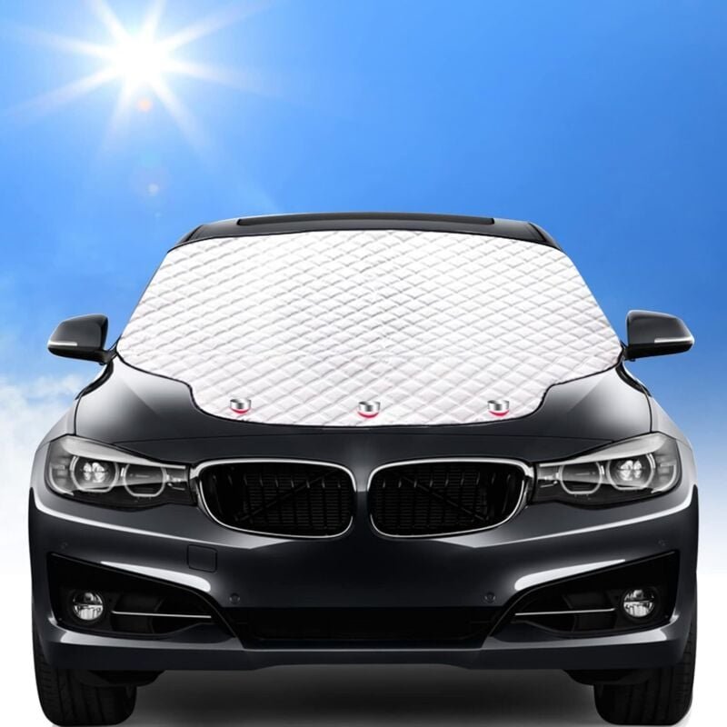 Pare-Brise Avant Voiture, Magnétiques Bâche Pare Brise, Pare-Soleil Anti Givre Neige Anti Glace UV Soleil Protection Rep...