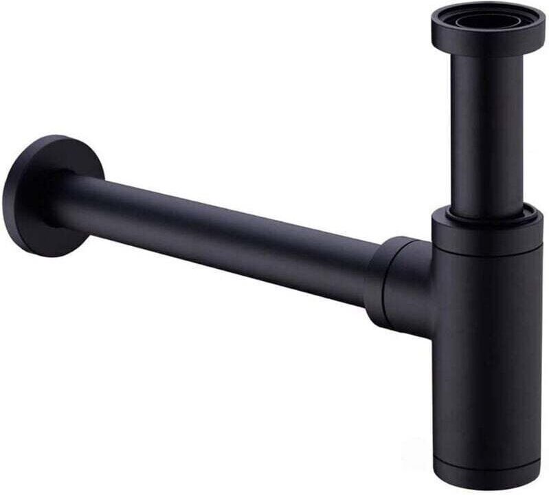 Messing-Waschtischablauf, Universal-Siphon mit 200-mm-Verlängerungsrohr, 1 1/4 x 32 mm verstellbarer Siphon, geruchshemm...