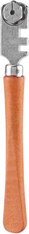 Professioneller 130-mm-Glasschneider mit sechs Klingen und Holzgriff