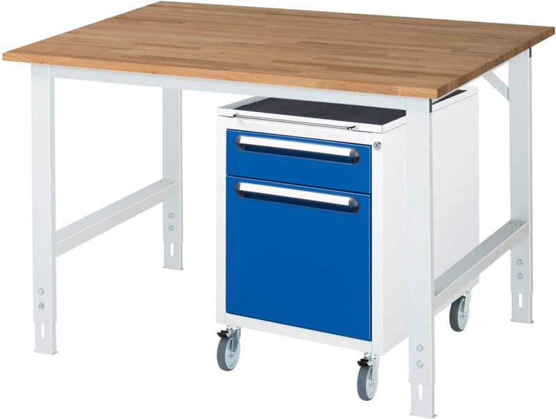 Rau Arbeitstisch Tom höhenverstellbar KM08, B1250xT1000xH910-1230mm, B-Platte-25mm