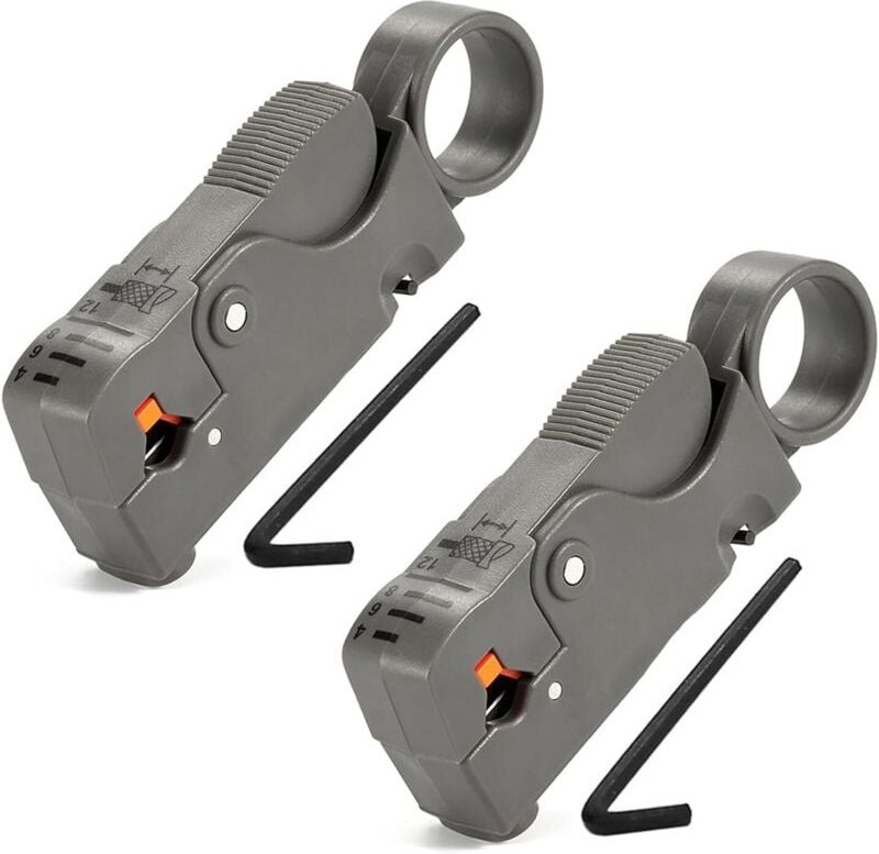Rotierendes Abisolierwerkzeug für Koaxialkabel, geeignet für RG59, RG58, RG6 und RG62, einfaches Abisolieren und Schneid...