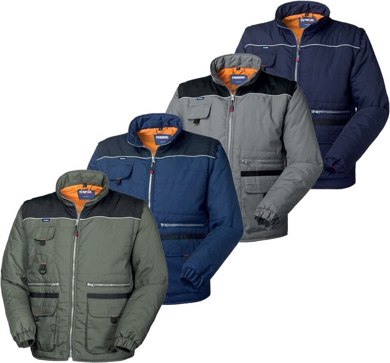 Rossini Ronny Arbeitsjacke mit abnehmbaren Ärmeln - XL - Schwarz / Hellblau