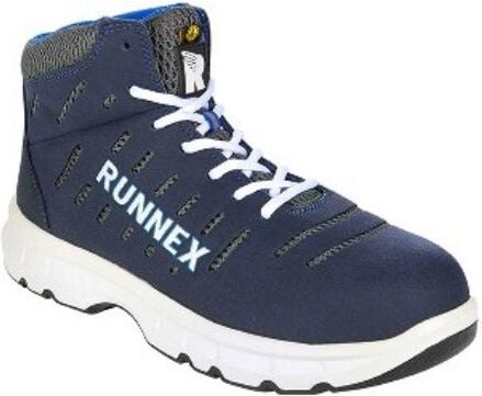 RUNNEX® S1P ESD-Sicherheitsschnürstiefel FlexStar blau/weiß/grau W11, 5174 Gr.39
