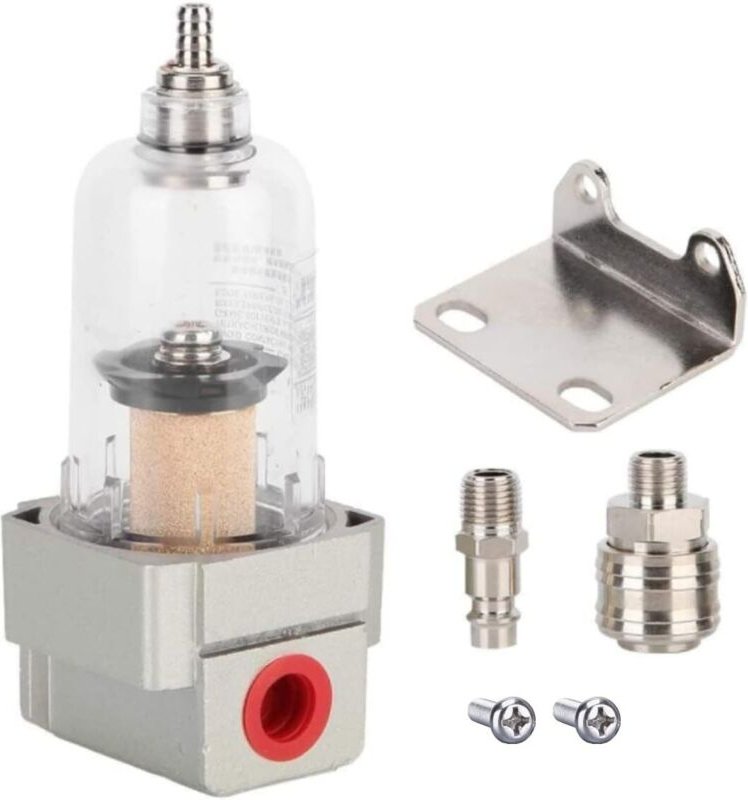 Druckluftfilter,Tiuxiu Wasserabscheider Ölabscheider Druckluft Filter Ölabscheider 1/4 Zoll Mit Schnellkupplung Montageb...