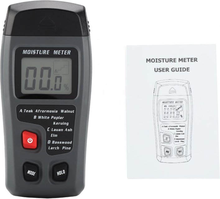 Digitales LCD-Feuchtemessgerät für Holz, Feuchtigkeitsmesser, Holzfeuchtedetektor