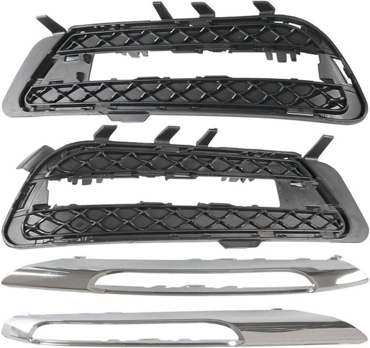 Tlily - 2128851723 2128851823 2128851774 2128851874 Nebelscheinwerfer-KüHlergrillabdeckung + Zierstreifen Auto für e- W2...