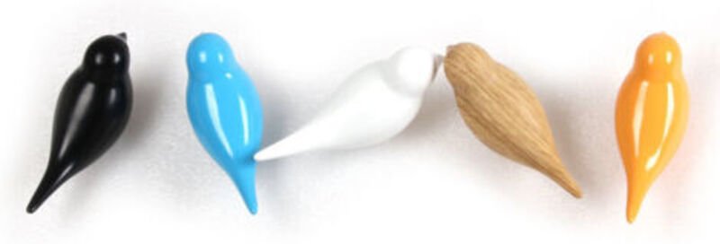 Vogel-Wandhaken, dekorative Wandgarderobe für Mäntel, Schals, Taschen, Handtaschen, Rucksäcke, Handtücher und mehr, 5er-...