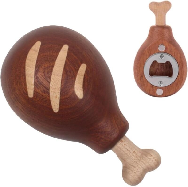 Brauner Flaschenöffner, 11 x 8,5 cm, niedlicher und origineller Kühlschrankmagnet, Bürodekoration.