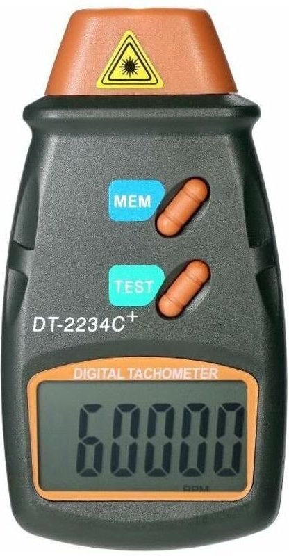 Digitaler Taschenlaser-Drehzahlmesser, berührungsloser Drehzahlmesser, Messbereich 2,5 U/min bis 99.999 U/min, LCD-Displ...