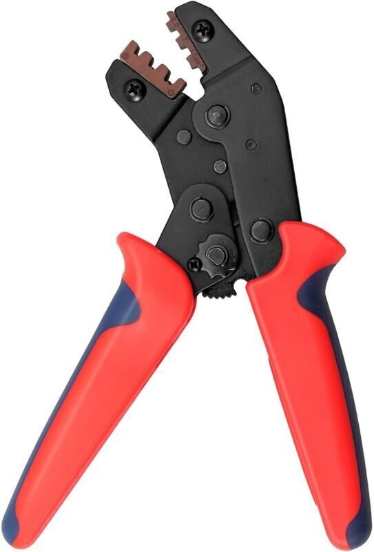 Ratschen-Crimpzange für vorisolierte Aderendhülsen, AWG22-16 Crimpzange für Flachkabelschuhe, 0,5-1,5 mm² Steckverbinder...