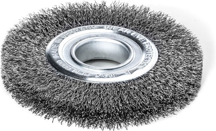 Lessmann - Rundbürste Bürste Durchmesser 80mm breit 18-20 mm Rohr 20mm Stahldraht