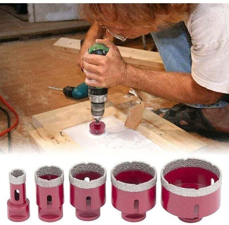 RAPANDA 40-mm-Diamantkernbohrer für empfindliche Materialien – Bohrer mit M14-Gewinde zum Trockenbohren in Porzellan, Fl...