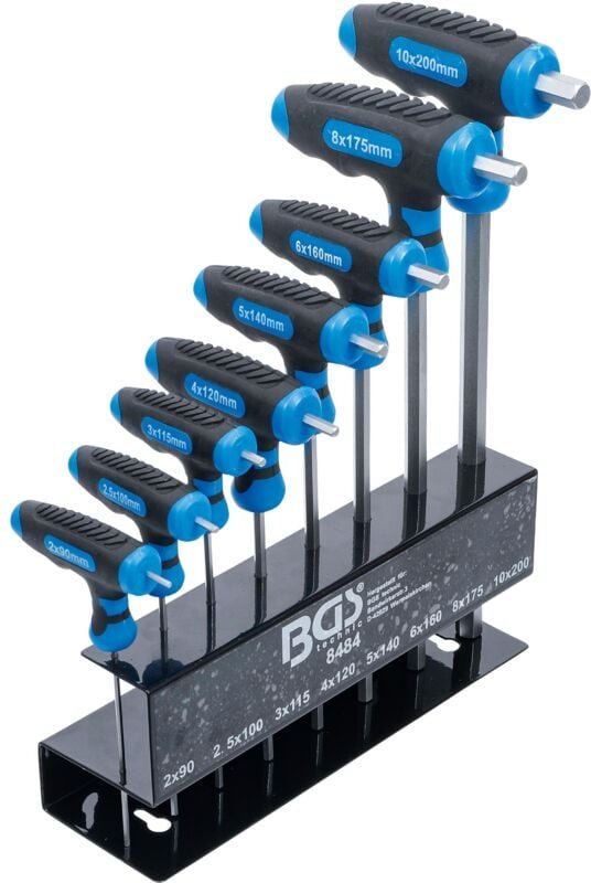 Bgs Technic - T-Griff-Schlüssel-Satz Innensechskant 2 - 10 mm 8-tlg.
