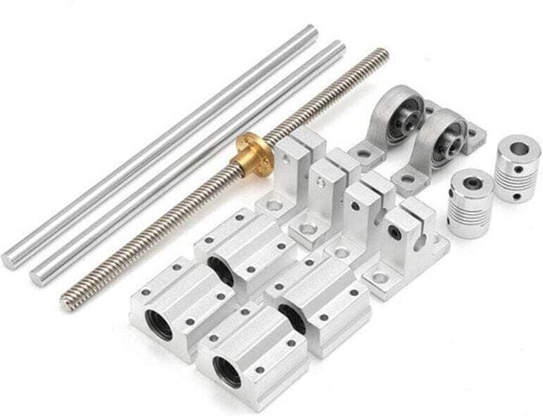 15-teiliges Set 400 mm optische Führungswellenlagerschrauben-Linearführungsschienen-Wellenstützset -