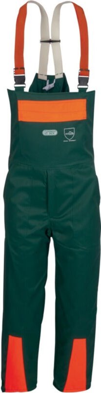 Schnittschutzlatzhose KONIFERE Gr.52 grün/orange WATEX