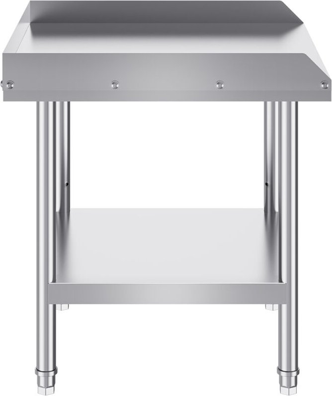 24 x 24 x 26 Zoll Arbeitstisch aus Edelstahl. Robuster kommerzieller Tisch zur Lebensmittelzubereitung mit 3-seitiger Sp...
