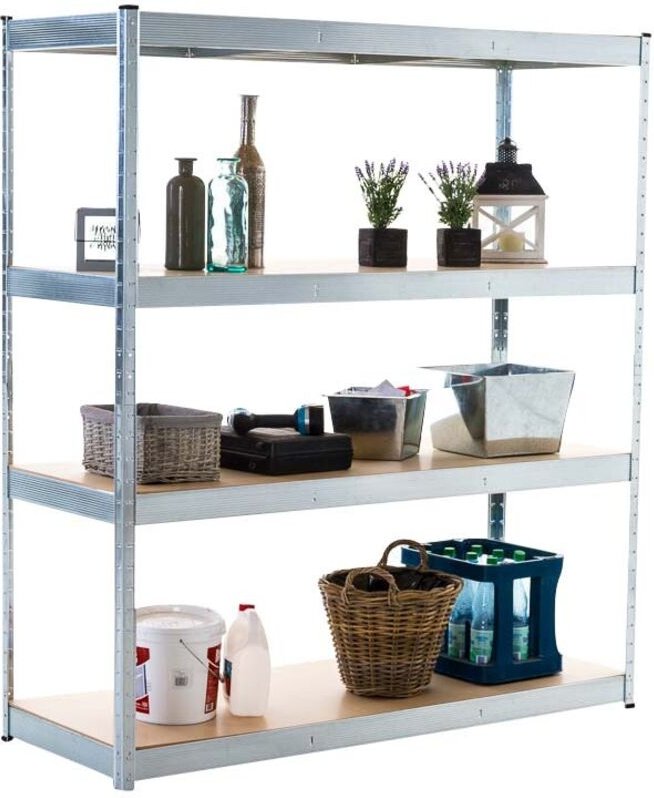 Lagerregal 160x60x180 cm silber