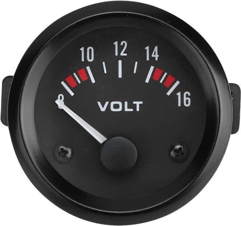 Universelles 12V Kfz-Voltmeter 52mm/2 Zoll Spannungsanzeige 8-16V BX100007