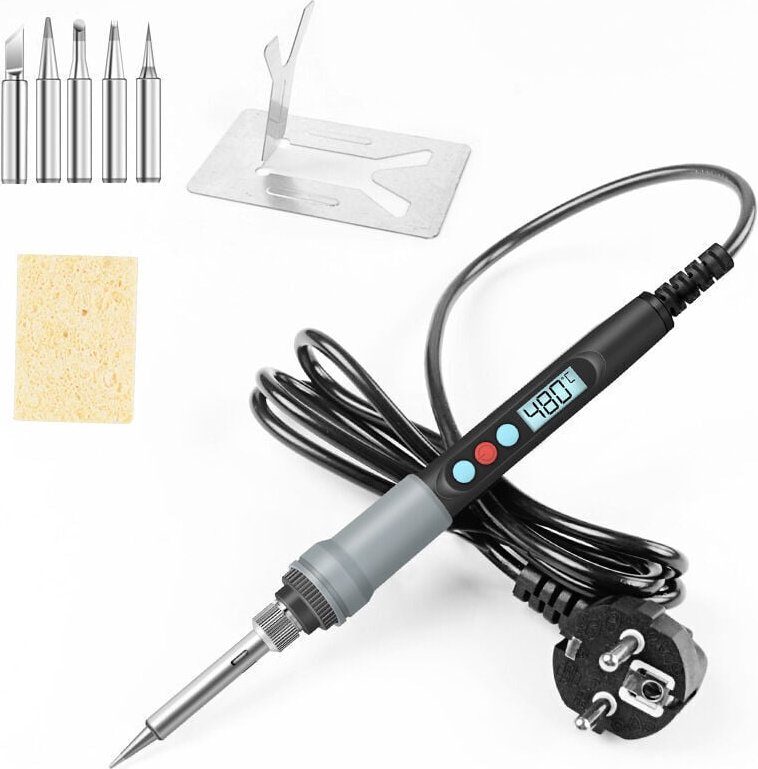 Fer à Souder 90w Kit de Soudure Température Réglable 200℃480℃ Visible Fer a Souder Électrique avec l'Interrupteur on/off...