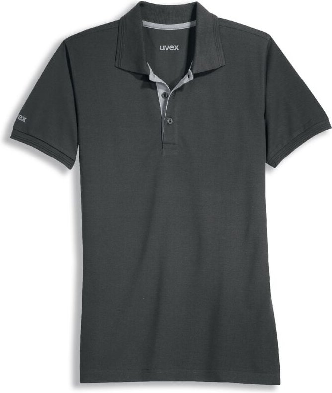 Thumbnail - Uvex Unisex-Arbeits Workwear - Graues Poloshirt - aus Tencel-Gewebe: XS