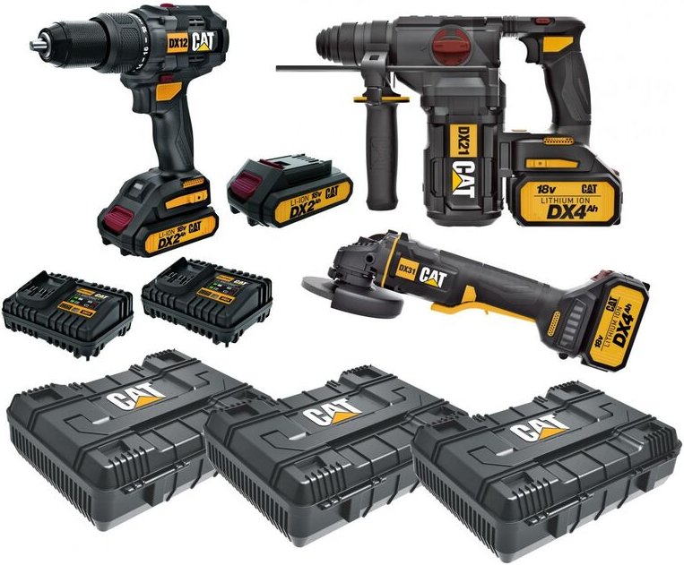 CAT - kit mit DX21 + DX12 + DX31B + 3 koffer + 4 batterien erpillar